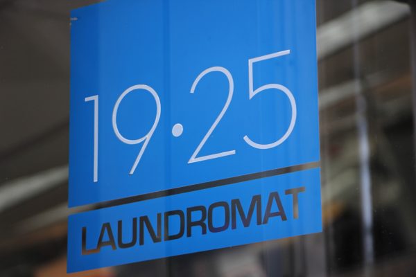 1925 Laundromat Bronx NY logo window