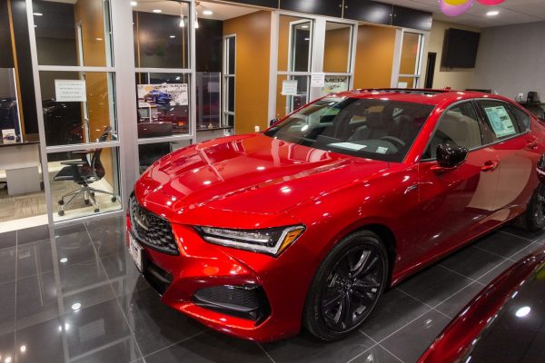 red car Acura of Brooklyn car dealer