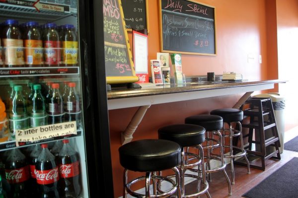 stool seats at Johnny's Pizza, Cherry Hill, NJ