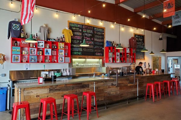 tasting bar at Cape May Brewery in Wildwood, NJ