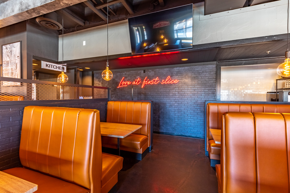 seating at Two Cities Pizza Co., Suwanee, GA Pizzeria