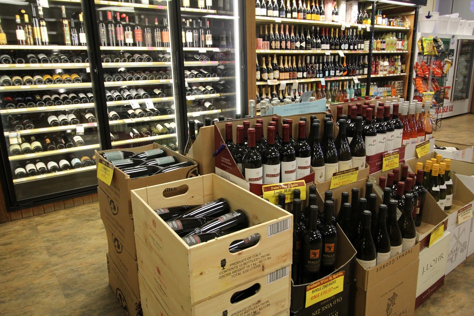 Traino's Wine & Spirits Liquor Store in Voorhees, NJ crate