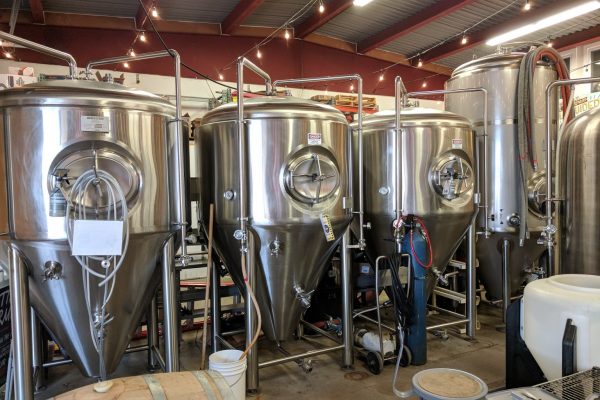 beer hops vats at Cape May Brewery in Wildwood, NJ