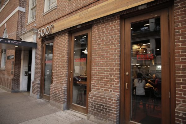 exterior of 500 Degrees Restaurant, Philadelphia, PA