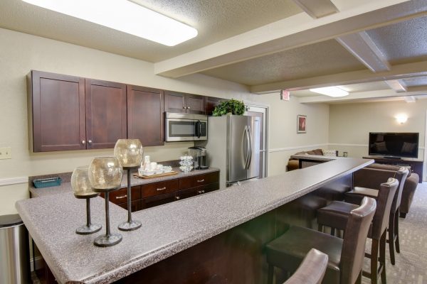 kitchen bar at Village 1 Apartments in Lawrence, KS