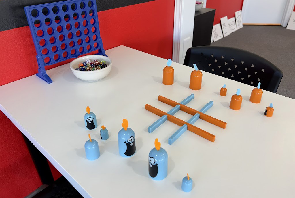 tic tac toe game at Mathnasium, Eugene, OR Tutoring Center