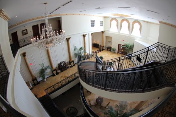 stairs at The Merion Weddings banquet, Cinnaminson, NJ