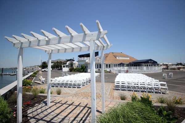 Yacht Club of Stone Harbor NJ wedding ceremony setup