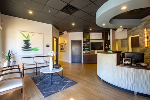 reception lobby of Crist Chiropractic in Franklin, TN