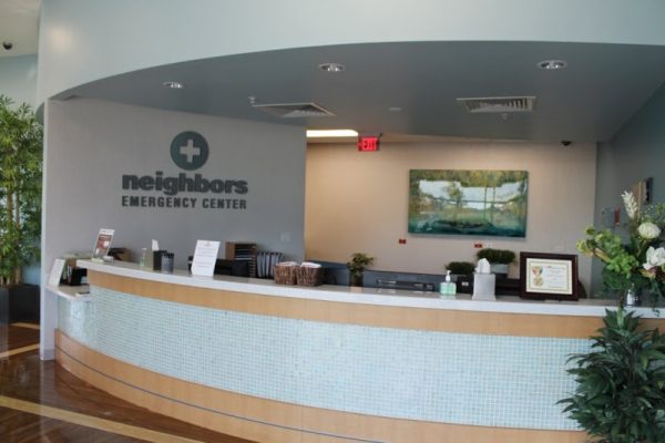 Neighbors Emergency Center Baytown TX lobby front desk