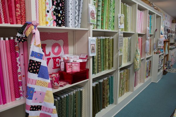 wall display The Little Shop fabric Store, Haddonfield, NJ