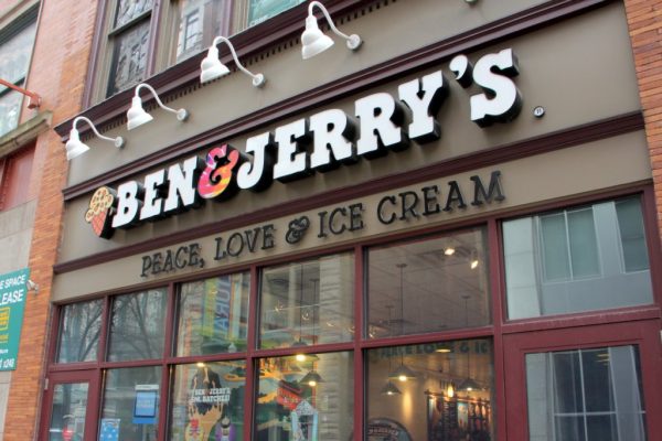 Ben & Jerry's Ice-cream shop Pittsburgh PA store front sign