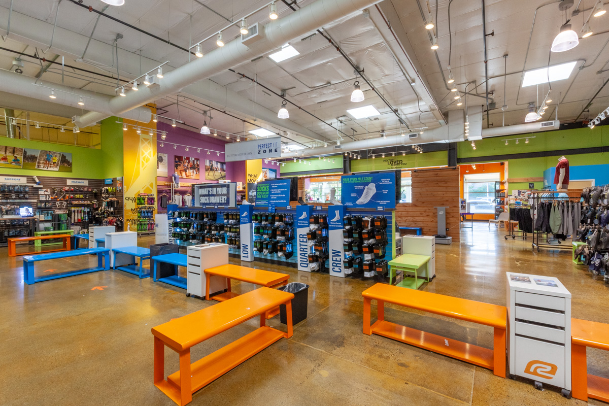 interior of Road Runner Sports, Berkeley, CA Running Shoe Store