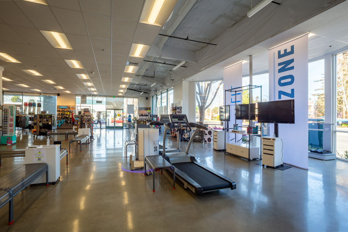 treadmill at Road Runner Sports, Campbell, CA Running Shoe Store