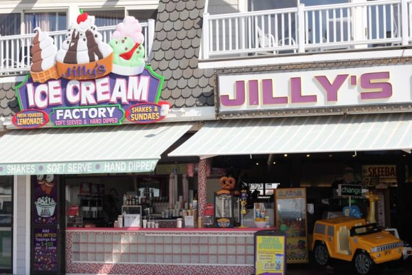 Jilly's Arcade Ocean City NJ store front ice cream factory