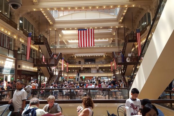 Interior of The Bourse Food Court & Shopping, Philadelphia, PA