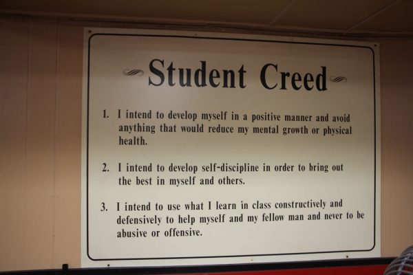 Yi's Karate Medford NJ Student Creed not rules of fight club