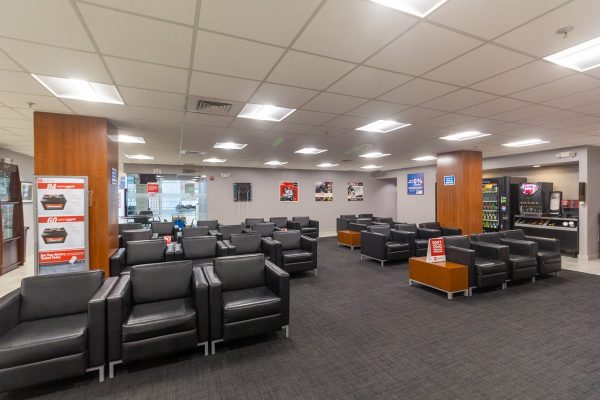 waiting room at Team Toyota of Glen Mills, PA Car Dealership