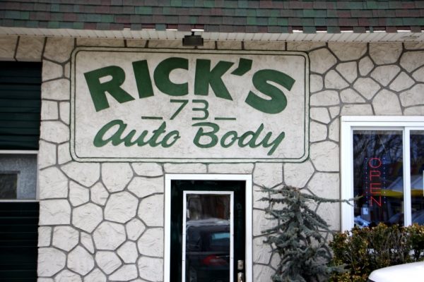 Rick's Route 73 Auto Body Shop West Berlin NJ car garage sign