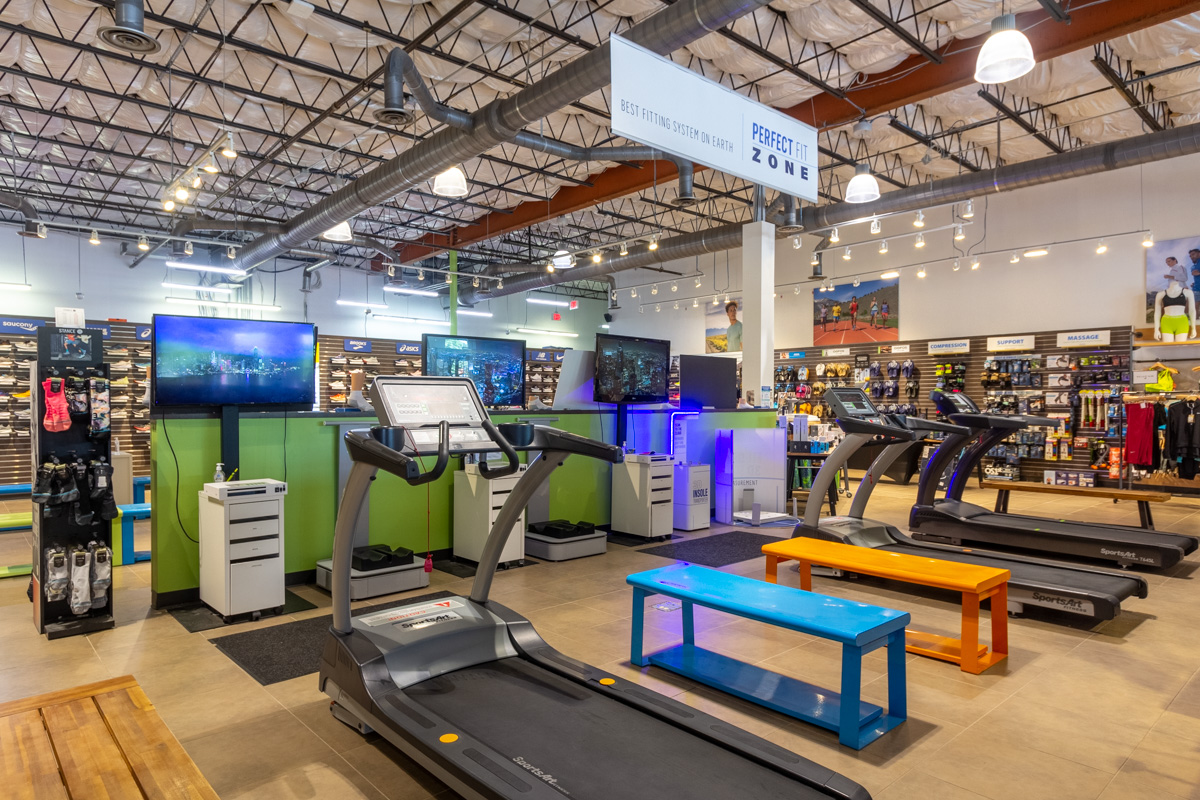 treadmills at Road Runner Sports, Falls Church, VA Running Shoe Store