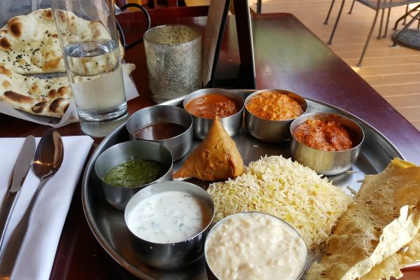 samosa naan rice IndeBlue Indian Restaurant in Collingswood NJ