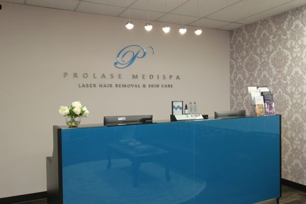 receptionist desk at Prolase Medispa medical spa in Fairfax, VA