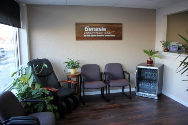 Genesis Chiropractic Clinic Horsham PA waiting room chairs logo