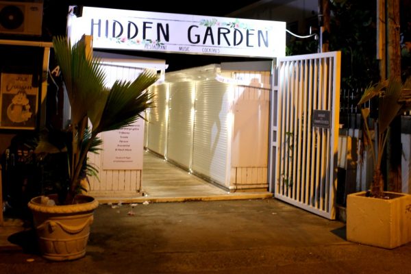 Hidden Garden Grand Case Saint Martin restaurant front entrance