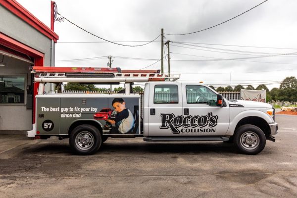 truck decal Rocco's Collision Center Auto Body Shop in Berlin, NJ