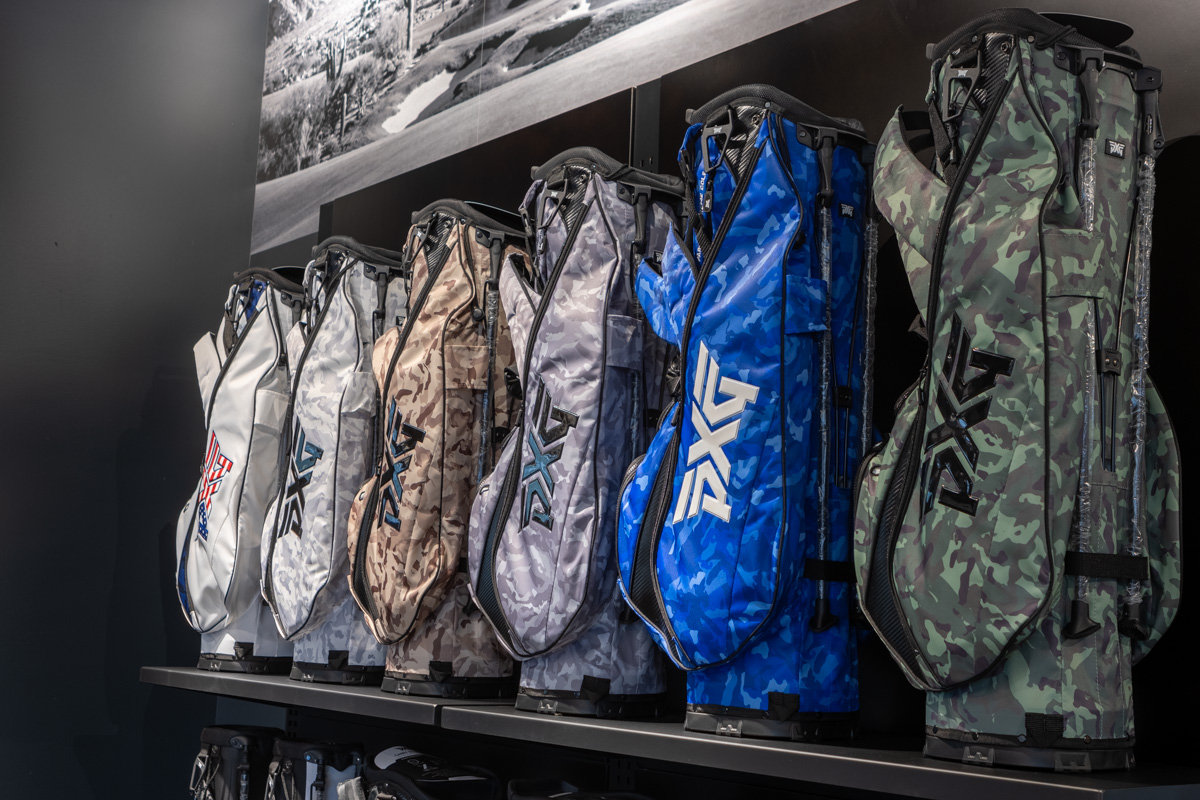 golf bags at PXG Paramus, NJ 360 Virtual Tour for Golf Gear and Apparel