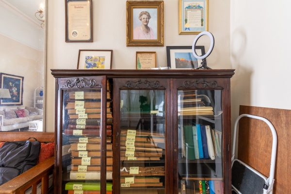 bookcase in Santa Monica Bay Woman's Club historic social venuebookcase in Santa Monica Bay Woman's Club historic social venue