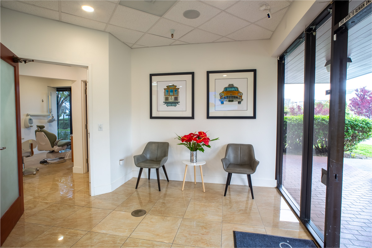 waiting area at The Smile Co., San Mateo, CA 360 Virtual Tour for Dentist