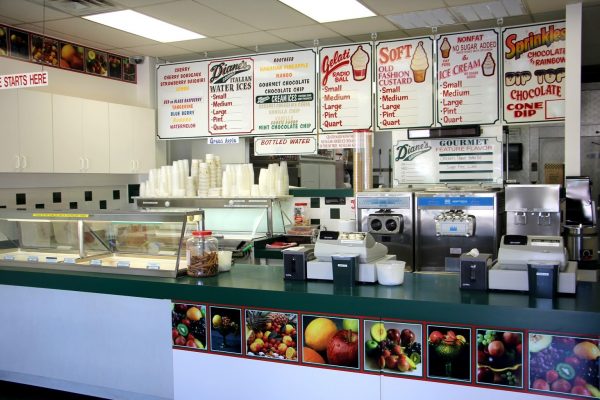 menu counter Diane’s Italian Water Ices Voorhees, NJ