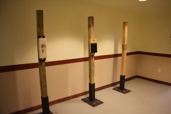 Yi's Karate Medford NJ punching posts makiwara padded striking post