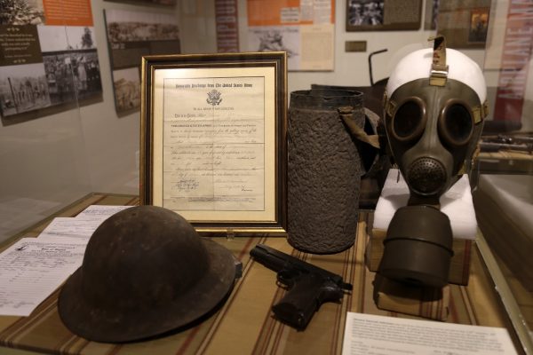 The Lyceum Alexandria, VA History Museum wwi gas mask pistol helmet