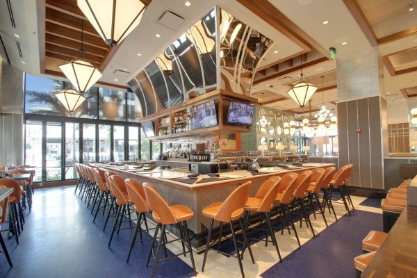 bar seating at Del Frisco's Grille Steak house in Fort Lauderdale, FL