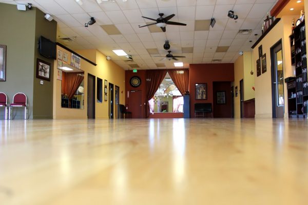 worms eye view of dance floor Arthur Murray Dance Studio, Temecula, CA