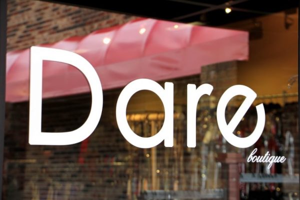 Dare Boutique Cherry Hill NJ clothing store front entrance logo sign