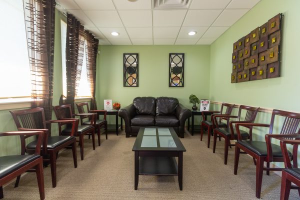 Reception waiting room in Dental Arts Group dentistry in Voorhees, NJ