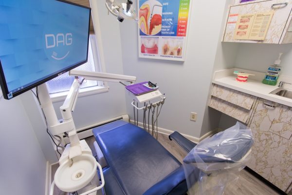 Exam room dental chair in Dental Arts Group Dentist in Pennsauken, NJ