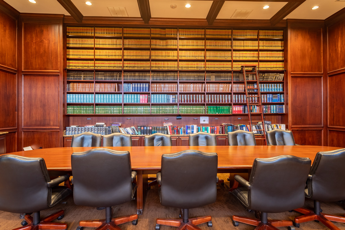 conference room library at The Krist Law Firm, P.C, Houston, TX Lawyer's Office