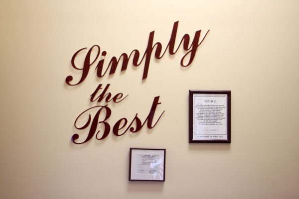 Simply The Best  Turnersville NJ barber shop hair salon wall sign logo