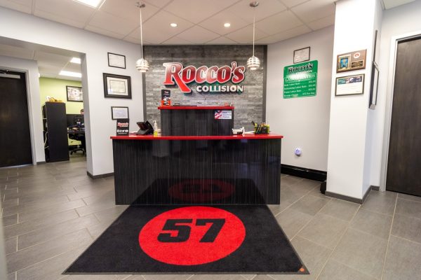 reception desk at Rocco's Collision Center Auto Body Shop in Berlin, NJ