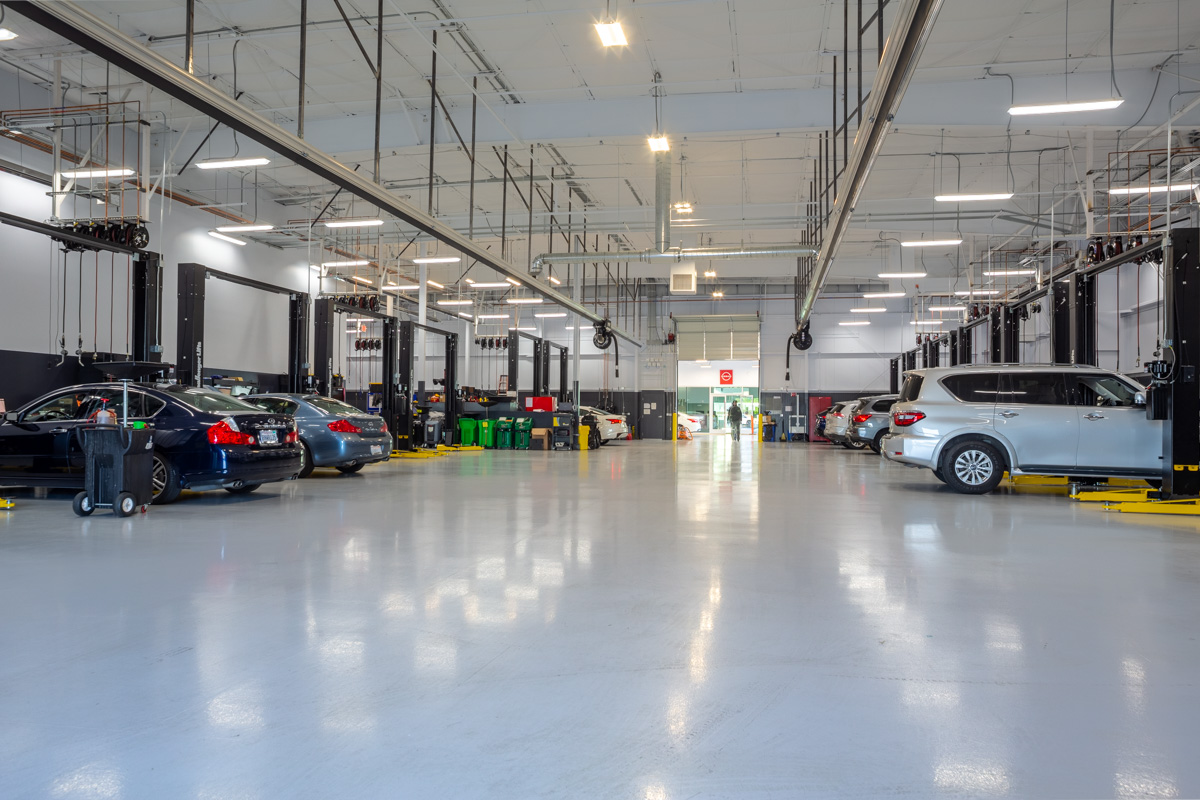 service bay at Dublin Nissan in Dublin, CA 360 Virtual Tour for Car Dealership