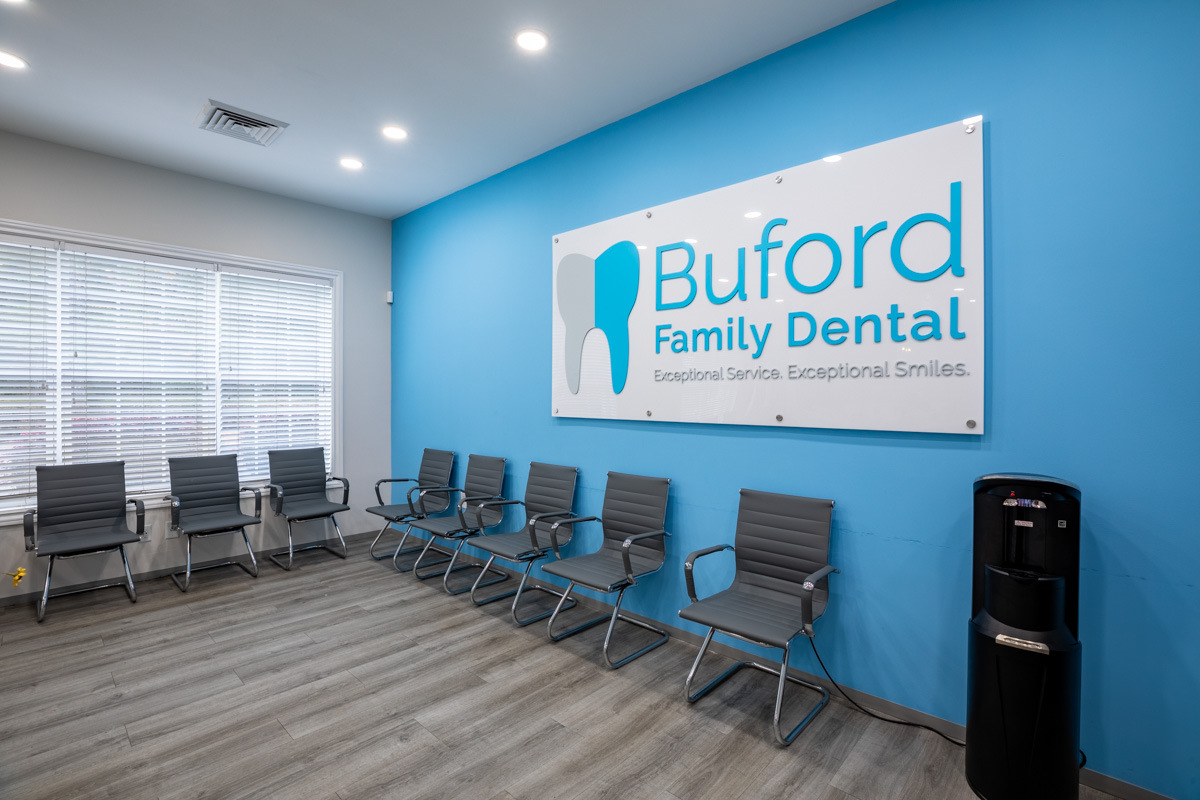 reception room at Buford Family Dental, Buford, GA 360 Virtual Tour for Dentist