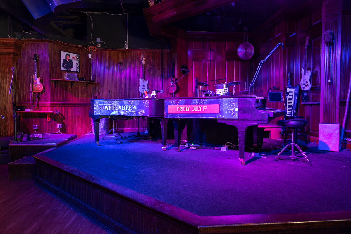 stage at Howl at the Moon Indianapolis, IN Night Club Bar and Live Music Venue