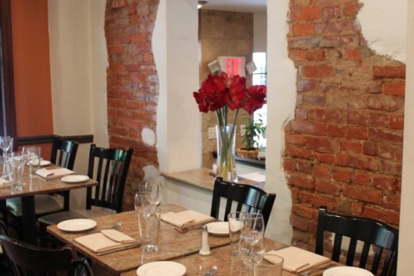 Giorgio On Pine Philadelphia PA Italian restaurant seating exposed brick