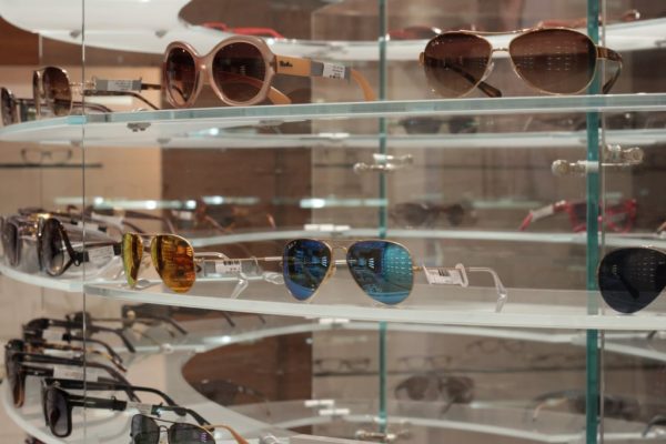 OPTX Rhode Island Johnston RI Eye Care Center Optician sunglasses display