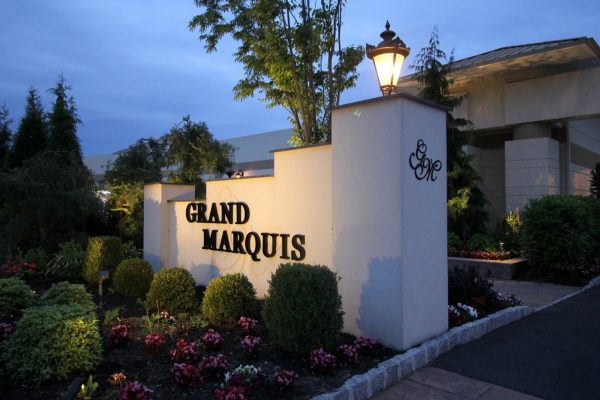 Grand Marquis Wedding Venue Banquet hall gate entrance sign Old Bridge NJ