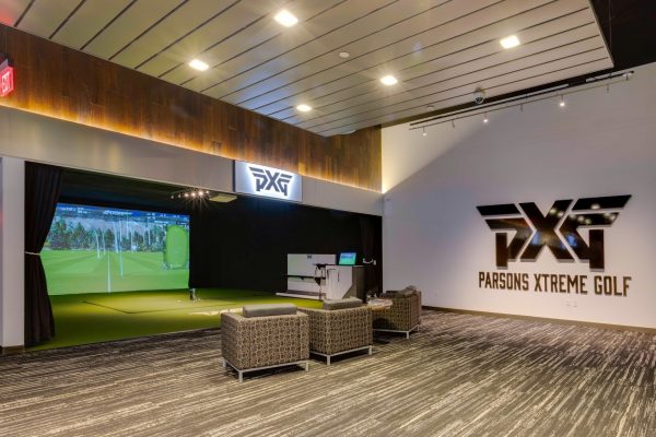 driving range simulator at Parsons Xtreme Golf store PXG in Scottsdale, AZ